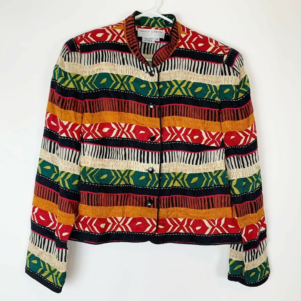 Maggy London By Kenneth Nolan Blazer Sz 12 Jacket